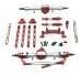 RC Car Upgrade Parts Front and Rear Assembly Kits Metal for MN82 LC79 MN78 1/12 Scale RC Hobby Car Red 15x20x5cm