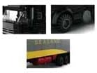 General Jim's Black Semi Truck Building Blocks Set – 231mm Highly Detailed Model - Realistic Black Cab Gray and Yellow Trailer Mirrors Exhaust Stack – Perfect for Hobbyists &amp Train Garden Displ