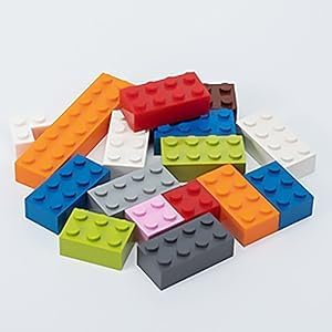 500 Piece Tan Bricks Bulk Tan 2x4 Building Bricks Flat Compatible with Lego Parts and Pieces: 2x4 Tan Bricks(Color: Tan)
