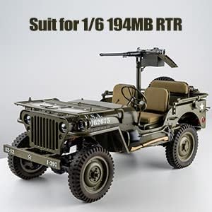 ROCHOBBY Trailer for 1/6 1941 MB Scaler RC Car Vehicle Models… (1:6 Machine Gun)