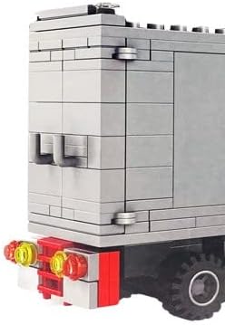 General Jim's Black Semi Truck Building Blocks Set – 231mm Highly Detailed Model - Realistic Black Cab Gray and Yellow Trailer Mirrors Exhaust Stack – Perfect for Hobbyists &amp Train Garden Displ