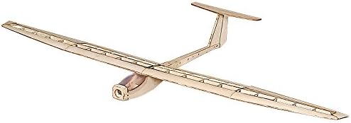 Balsa Wood Glider Plane Griffin Sailplane 1.6M Laser Cutting Model Airplane Kit to Build for Adults DIY RC Flying Model Aeroplane Aircraft Unasmsembled (KIT Only w/o Power System or Radio Control)