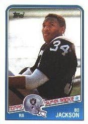 1988 Topps Bo Jackson Rookie Football Card #327 - Shipped In Protective Display Case!