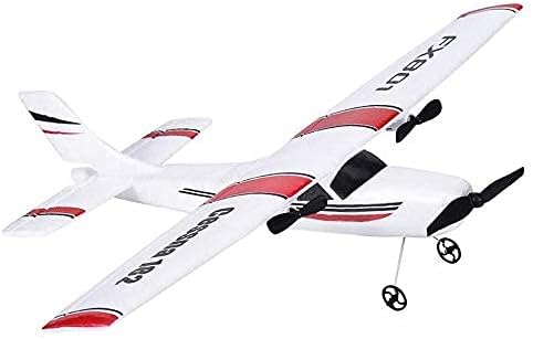 RC Plane Remote Control Airplane - PLRB Toys 2.4Ghz 2 Channels DIY RC Airplane Radio Control Cessna 182 Aircraft EPP Foam Glider Toys (Two Batteries)