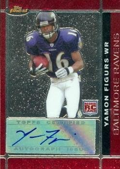 Sports Memorabilia Yamon Figurs Autographed Football Card (Baltimore Ravens) 2007 Topps Finest No.132 Rookie