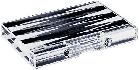 Pursonic Premium 18-Inch Lucite Backgammon Set - Elegant Design for Timeless Enjoyment (Black) - 2 Players Age 8+