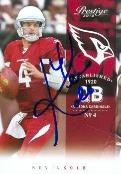 Kevin Kolb Autographed Football Card (Arizona Cardinals) 2012 Panini Prestige No.3