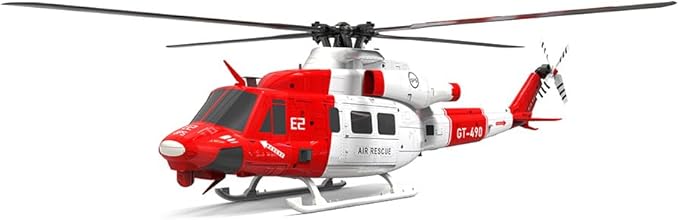 Helidirect Goosky E2 UH-1Y GPS 15+ Minutes Flight - Electric Brushless RC Helicopter 1:35 Scale with Carrying Case for Beginners &amp Adult (Air Rescue RTF with Carrying Case)