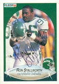 Sports Memorabilia Ron Stallworth Autographed Football Card (New York Jets) 1990 Fleer No.368