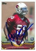 Sports Memorabilia Alex Okafor Autographed Football Card (Arizona Cardinals) 2013 Topps No.88 Rookie