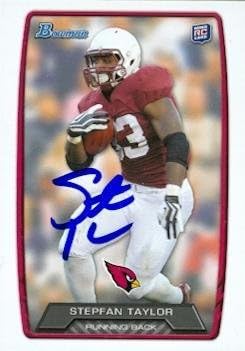 Sports Memorabilia Stepfan Taylor Autographed Football Card (Stanford) 2013 Bowman No.155 Rookie
