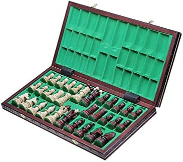 Handmade Chess Set European Ambassador with 21 Board and Hand Carved Chess Pieces