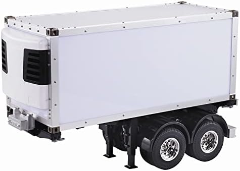 US in Stock 20ft RC Reefer Semi Trailer Container Compatible with Tamiya DIY Tractor Truck Hobby Grade Model for Adult