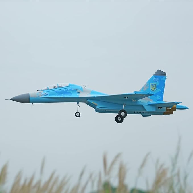 Su-27 Twin 50mm EDF 4S ducted Fan Jet (Camo Blue-PNP-Transmitter Receiver or Battery not Included)