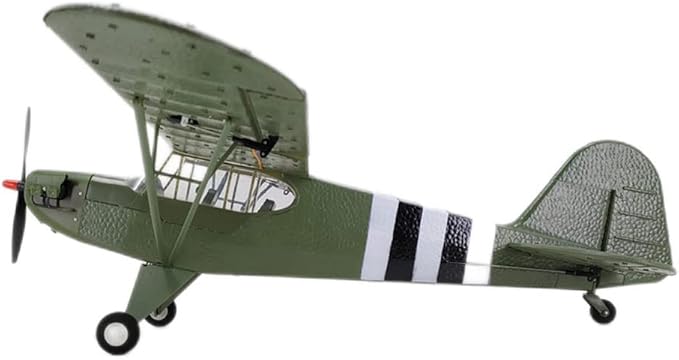 RC Plane 1/16 WWII Piper J-3 CUB RC 4CH Brushless Fixed-Wing Aircraft Model with Gyro Stabilization Outdoor RC Airplane for Beginner (RTF Version)