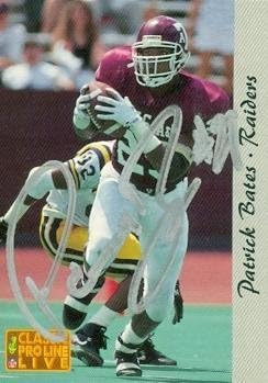 Sports Memorabilia Patrick Bates Autographed Football Card (Texas A&ampM) 1993 Pro Line Classic No.134