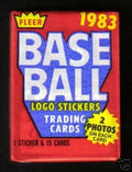 Fleer 1983 Baseball Cards - Wax Pack (1 Pack of 15 Cards + 1 Sticker)