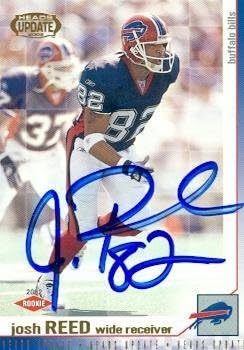 Sports Memorabilia Josh Reed Autographed Football Card (Buffalo Bills) 2002 Pacific Heads Update No.24 Rookie