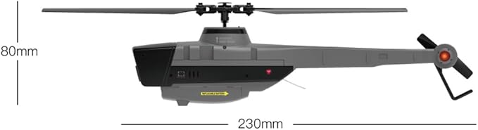 Remote Control Helicopter with 1080P Camera Black Hornet Scout RC 4CH Aerial Vehicle Reconnaissance Military Aircraft Model for 16+ with 2-Battery