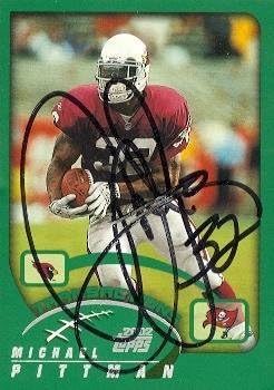 Sports Memorabilia Michael Pittman Autographed Football Card (Arizona Cardinals) 2002 Topps No.8