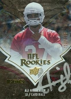 Sports Memorabilia Ali Highsmith Autographed Football Card (Arizona Cardinals) 2008 Upper Deck Icons No.103