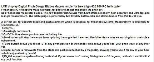 Helicopter Electronic Digital Pitch Gauge for RC Helicopter