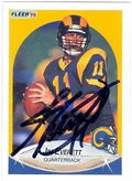 Sports Memorabilia Jim Everett Autographed Football Card (Los Angeles Rams) 1990 Fleer No.36