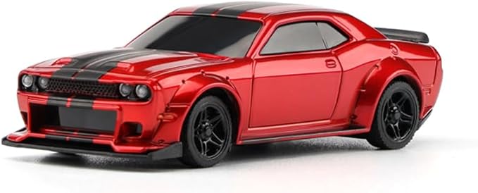 1:76 Turbo Racing Scale RC Sport Car Table Racing Remote Control Mini Model Car Full Proportional RTR Kit Toys (C75-red)