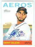 Sports Memorabilia Autograph Warehouse 291527 2013 Topps Heritage Danny Salazar Autographed Baseball Card - Cleveland Indians P