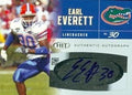 Autograph Warehouse 62295 Earl Everett Autographed Football Card Florida 2007 Sage Hit Rookie No. A25