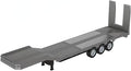 1/18 Scale Semi-Trailer Flatbed for 770S Heavy Duty Tractor Truck for Adult Collectible Model (Grey)