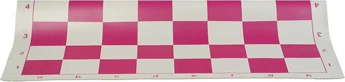 WE Games Tournament Chess Set with Deluxe Pink Canvas Bag Triple Weighted Chess Pieces with 4.0 inch King Vinyl Roll-Up Chess Board 20 inches Travel Chess Set for Adults