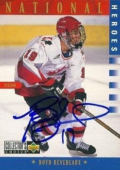Sports Memorabilia Autograph Warehouse 67489 Boyd Devereaux Autographed Hockey Card Team Canada 1997 Upper Deck Cc No. 311