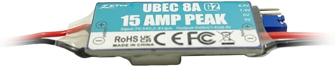 ZTW UBEC Current 15A Peak Continuous 8A 8.4V 6.0V 5.5V 5.0V Adjustable for The Rc Airplane Helicopter and OPTO ESC