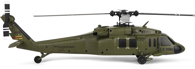 Mini WL K170 Black Hawkk Helicopter for Adults WL K170 Black Hawkk UH-60L 170 2.4G 4CH Flybarless RC Helicopter Outdoor Hobby RC Toy Model (RTF Version)