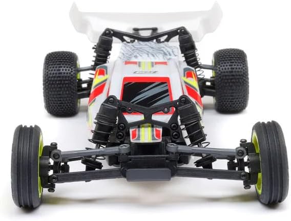 Helidirect Losi RC Car Micro-B 2WD Brushed Mini RC Buggy 1/24 Scale RTR Assemble Kit - Remote Control Car RC Cars Micro Racing RC Buggy 1/24 Scale (White - LOS00007T1)