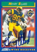 Autograph Warehouse 80135 Henry Ellard Autographed Football Card Los Angeles Rams 1992 Score No .38