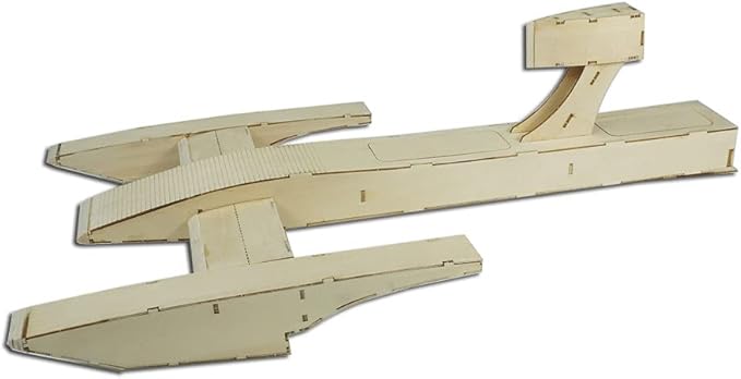 VilogaRC RC Plywood Outrigger 600mm Wooden Air Boat Model Kit to Build DIY High Speed RC Racing Boat for Adults (B081)