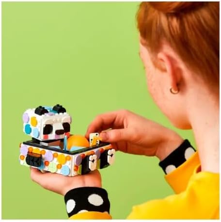 LEGO DOTS Cute Panda Tray 41959 Toy Crafts Set DIY Jewelry Box Desk Tidy or Storage Trays Personalisable Animal Gift Idea for Kids Age 6 Plus