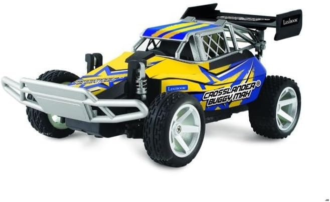 Lexibook Crosslander® Buggy Max RC Off-Road Buggy Up to 15km/h Remote Control and 2 Rechargeable Batteries Included Blue/Yellow RC22