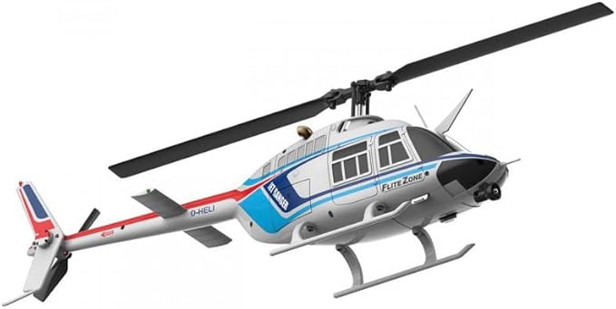 Helidirect FliteZone Jet Ranger Bell 206 100-size 3D Electric Coreless RC Helicopter 6CH RTF with 6-Axis Gyro for Stable Flight &amp 2.4GHz Radio TX - Micro Scale RC for Adult/Beginner/Advanced