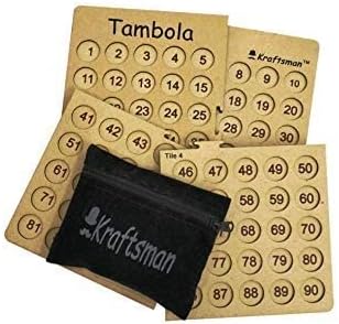 MilesMagic Portable Wooden Bingo Board Game | Housie Tambola Mind Game | Fun and Entertainment Number Calling Party Games with 600 Different Tickets (Amazon Exclusive)