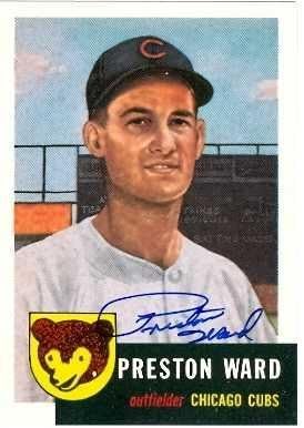 Sports Memorabilia Autograph Warehouse 247655 Preston Ward Autographed Baseball Card - Chicago Cubs 1991 1953 Topps Archives - No. 173