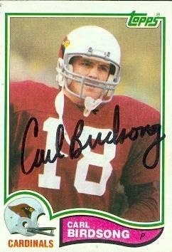 Sports Memorabilia Autograph Warehouse 105682 Carl Birdsong Autographed Football Card - Arizona Cardinals 1982 Topps Rookie - No. 465