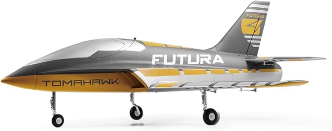 FMS Rc Jets Futura 64MM EDF Sport Jet Yellow rc Airplanes for Adults for Trainers EDF for Beginners 6 Channel Remote Control Planes PNP(NO Transmitter Batteries and Charger)