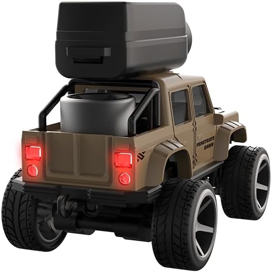 1:64 Mini RC Car APP &amp Remote Control with Camera Live Video View RC Climbing Car 2.4GHz Control LED Lights Rechargeable Alloy Remote Control Vehicle(Yellow)