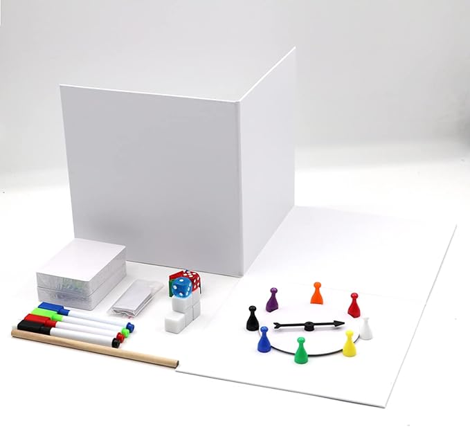 CNUAS Blank Board Game Kits Make Your Own Personality Games Creative DIY Board Game Set with Blank Board and Accessories for Adults Only Professional Adult Strategy Game
