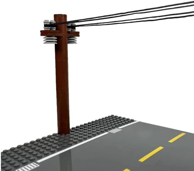 General Jim's Toy Train Building Blocks Bricks Sets (Telephone Pole Traffic Set (Qty 5))