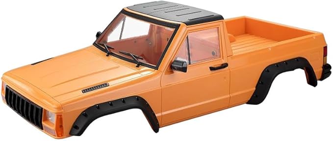 RC Car Hard Body Shell Kit313mm Wheelbase Cherokee Body Car Shell for 1/10 RC Crawler Axial SCX10 &amp SCX10 II 90046 90047 TRX4 Kit (Orange Pickup A)