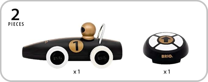 BRIO Black &amp Gold Remote Control Race Car for Toddlers 24 Months and Up